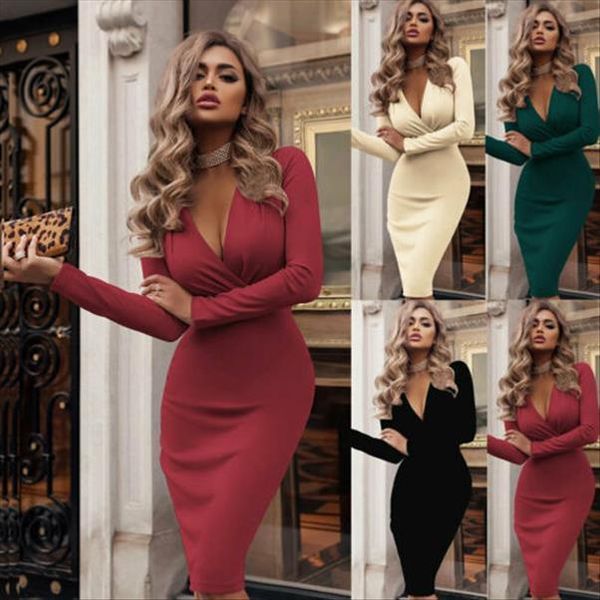 summer long sleeve v neck women dress bandage bodycon evening party high waist solid pencil, Black;gray
summer long sleeve v neck women dress bandage bodycon evening party high waist solid pencil, Black;gray