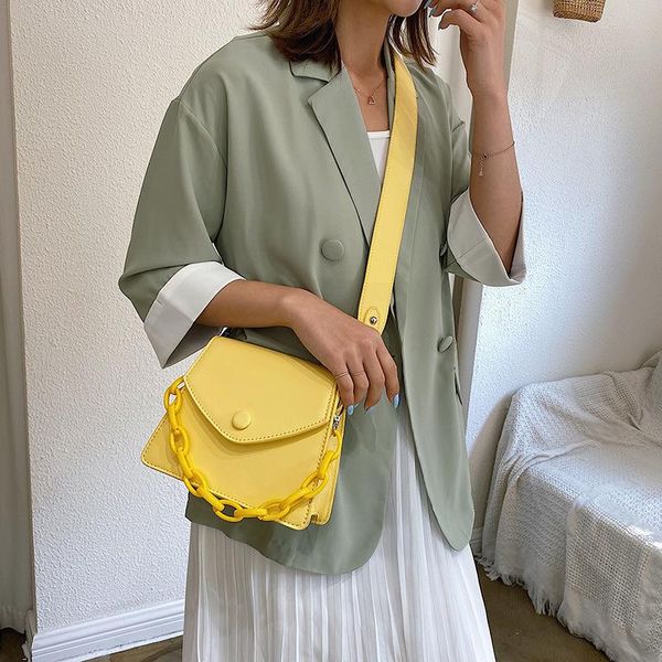 women's bag 2021 fashion wild thick chain wide shoulder strap pu leather crossbody bags
women's bag 2021 fashion wild thick chain wide shoulder strap pu leather crossbody bags