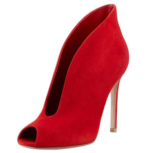 dress shoes women solid color suede v cut peep-toe high heels stiletto vamp ship, Black
dress shoes women solid color suede v cut peep-toe high heels stiletto vamp ship, Black