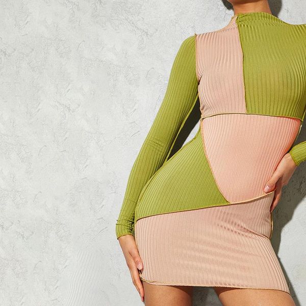 casual dresses women contrast color patchwork mini dress female long sleeve o-neck high waist short bodycon party slim, Black;gray
casual dresses women contrast color patchwork mini dress female long sleeve o-neck high waist short bodycon party slim, Black;gray