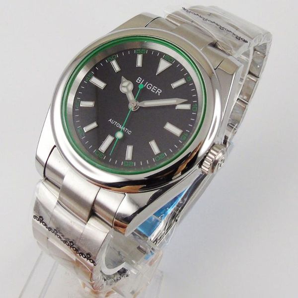 wristwatches 36mm bliger brand black dial sapphire glass polished case automatic movement men's watch bracelet luminous hands, Slivery;brown
wristwatches 36mm bliger brand black dial sapphire glass polished case automatic movement men's watch bracelet luminous hands, Slivery;brown