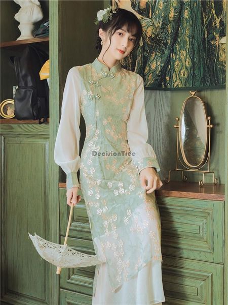 chinese style cheongsam traditional dress women floral embroidery silk qipao oriental vintage ethnic clothing, Red
chinese style cheongsam traditional dress women floral embroidery silk qipao oriental vintage ethnic clothing, Red