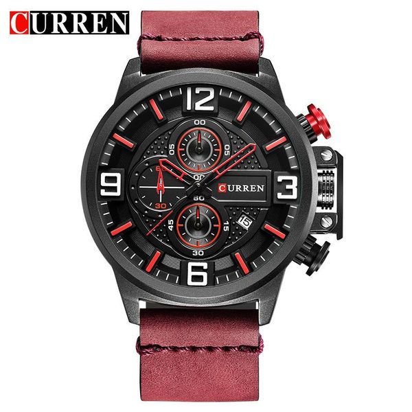 men watches fashion business sports chronograph red wristwatch waterproof quartz male clockreloj hombre montre homme wristwatches, Slivery;brown
men watches fashion business sports chronograph red wristwatch waterproof quartz male clockreloj hombre montre homme wristwatches, Slivery;brown