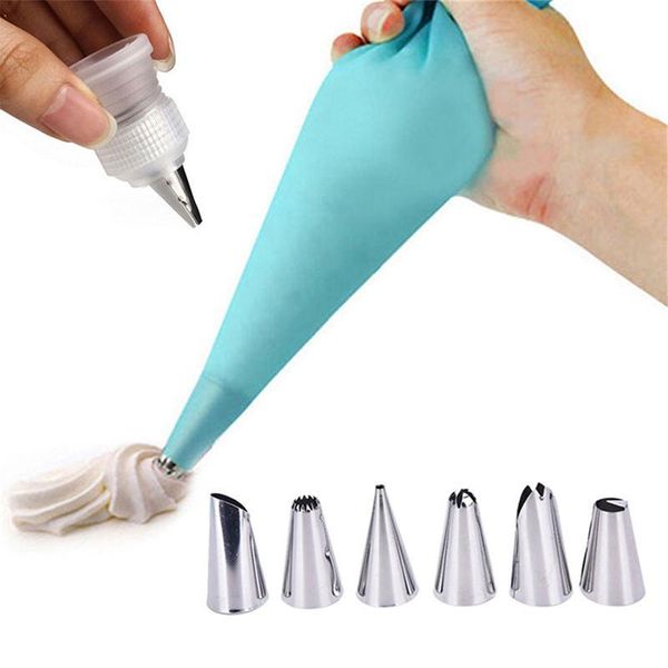 baking & pastry tools set silicone icing piping cream bag 6 stainless steel nozzle diy cake decorating tips kitchen accessories
baking & pastry tools set silicone icing piping cream bag 6 stainless steel nozzle diy cake decorating tips kitchen accessories