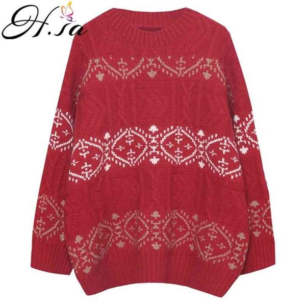 women winter pullovers red christmas sweaters casual knitwear retro vintage loose sweater oversized sweater mujer 210430, White;black
women winter pullovers red christmas sweaters casual knitwear retro vintage loose sweater oversized sweater mujer 210430, White;black
