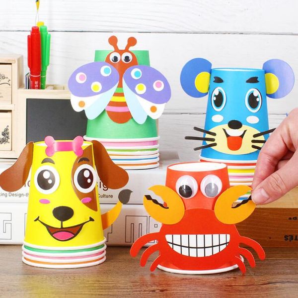 16pcs children 3d diy handmade paper cups sticker material kit whole set kids kindergarten school art craft educational toys zxh
16pcs children 3d diy handmade paper cups sticker material kit whole set kids kindergarten school art craft educational toys zxh