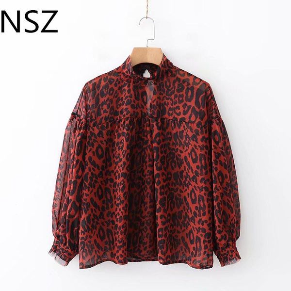 women's blouses & shirts women animal print leopard chiffon blouse oversize long sleeve pleated shirt female loose smock blusas mujer c, White
women's blouses & shirts women animal print leopard chiffon blouse oversize long sleeve pleated shirt female loose smock blusas mujer c, White