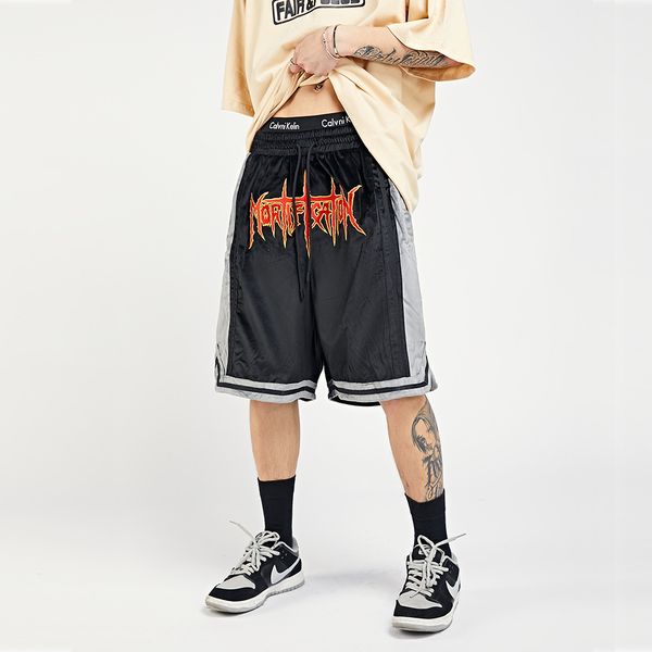 fashionable shorts wind letter embroidered veet casual men's street trend contrast stitching loose sports capris, White;black
fashionable shorts wind letter embroidered veet casual men's street trend contrast stitching loose sports capris, White;black