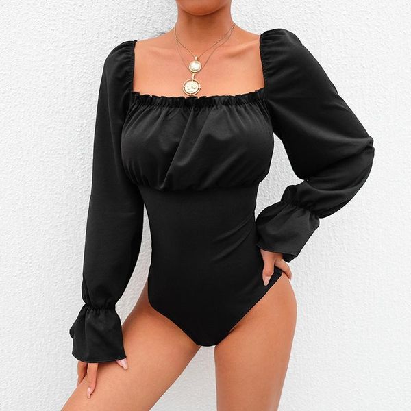 women's jumpsuits & rompers u neck knitted bodysuit women black long sleeve lace-up womens jumpsuit 2021 casual one-pieces bodysuits, Black;white
women's jumpsuits & rompers u neck knitted bodysuit women black long sleeve lace-up womens jumpsuit 2021 casual one-pieces bodysuits, Black;white