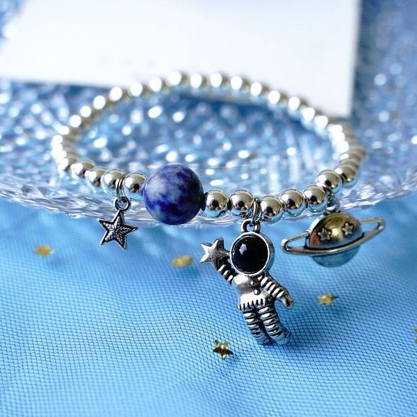 beaded, strands minimalist spaceman pendant bracelet for women men creative handmade strand beaded astronaut jewelry friendship gifts, Black
beaded, strands minimalist spaceman pendant bracelet for women men creative handmade strand beaded astronaut jewelry friendship gifts, Black