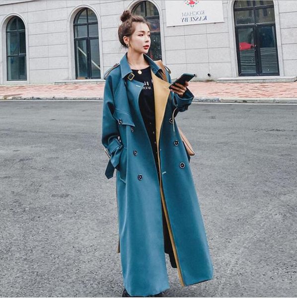 women's trench coats women coat windbreaker blue double breasted korean style lady office with belt female outerwear spring, Tan;black
women's trench coats women coat windbreaker blue double breasted korean style lady office with belt female outerwear spring, Tan;black