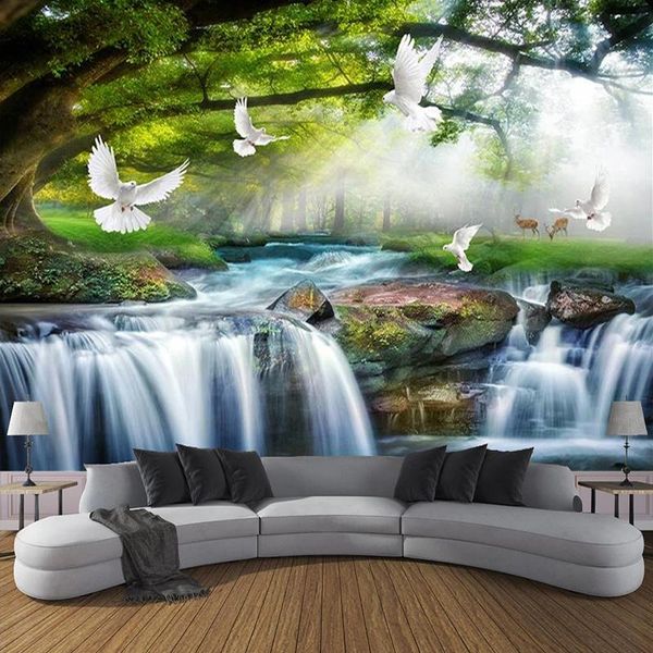 custom 3d po wallpaper green big tree forest waterfall wall murals bedroom living room sofa tv background large painting wallpapers
custom 3d po wallpaper green big tree forest waterfall wall murals bedroom living room sofa tv background large painting wallpapers