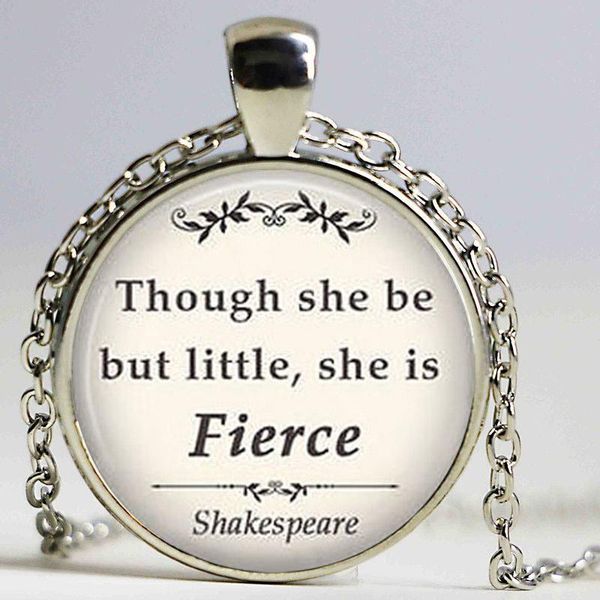 vintage though she be but little is fierce pendant necklace shakespeare quote jewelry steampunk mens chain women fashion necklaces, Silver
vintage though she be but little is fierce pendant necklace shakespeare quote jewelry steampunk mens chain women fashion necklaces, Silver