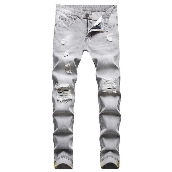 men's jeans mens casual large size hole straight gray men four seasons fashion denim pants 90s boyfriend for, Blue
men's jeans mens casual large size hole straight gray men four seasons fashion denim pants 90s boyfriend for, Blue