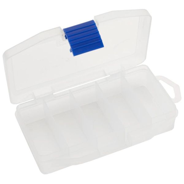 portable fishing box 5 grids transparent plastic accessories storage tools lures hooks compartments case
portable fishing box 5 grids transparent plastic accessories storage tools lures hooks compartments case