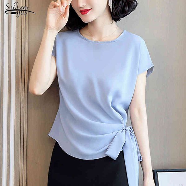 summer silk short-sleeved women's blouse and office lady plus size solid bow shirts women blusas mujer de moda 9899 210518, White
summer silk short-sleeved women's blouse and office lady plus size solid bow shirts women blusas mujer de moda 9899 210518, White