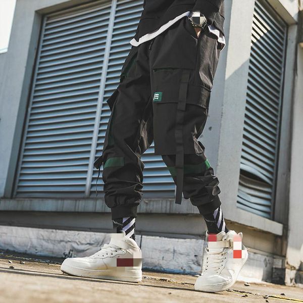 men's streetwear full length cargo pants hip hop sweatpant for male elastic waist loose trousers with pocket bj3057, Black
men's streetwear full length cargo pants hip hop sweatpant for male elastic waist loose trousers with pocket bj3057, Black