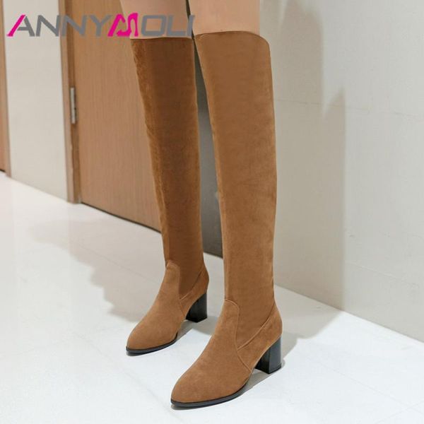 boots annymoli women over the knee shoes zip high heel long pointed toe thick heels ladies winter brown gray size 44, Black
boots annymoli women over the knee shoes zip high heel long pointed toe thick heels ladies winter brown gray size 44, Black