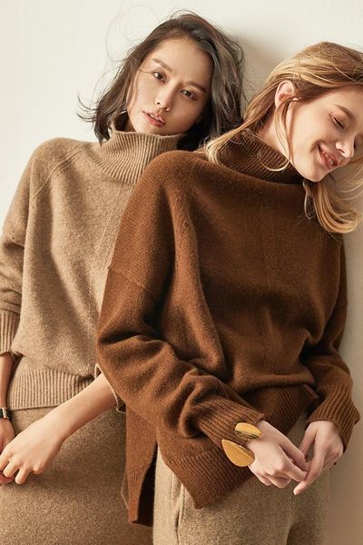 women's sweaters 2021 autumn and winter thickening lazy wind cashmere sweater head high collar loose short long-sleeved, White;black
women's sweaters 2021 autumn and winter thickening lazy wind cashmere sweater head high collar loose short long-sleeved, White;black