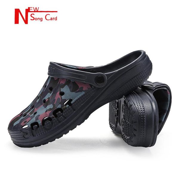 slippers song card 2021 summer casual men's hole shoes tide sandals and baotou korean beach, Black
slippers song card 2021 summer casual men's hole shoes tide sandals and baotou korean beach, Black