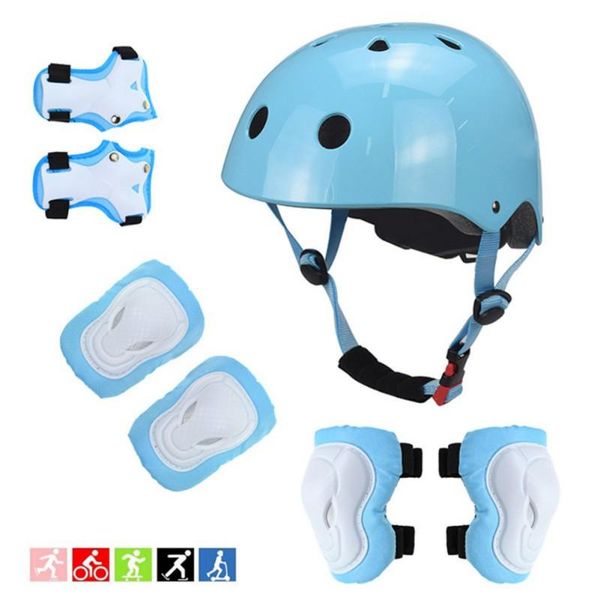 children's sports protective gear skateboard skating helmet knee pads wrist elbow set 7pcs s size &, Black;gray
children's sports protective gear skateboard skating helmet knee pads wrist elbow set 7pcs s size &, Black;gray
