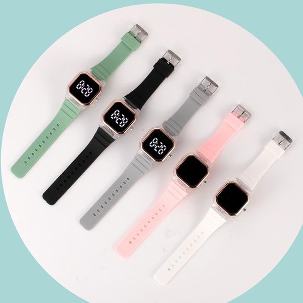 wristwatches fashion digital sport watch men women silicone watches classic multicolor transparent square case electronic wristwatch 2021, Slivery;brown
wristwatches fashion digital sport watch men women silicone watches classic multicolor transparent square case electronic wristwatch 2021, Slivery;brown