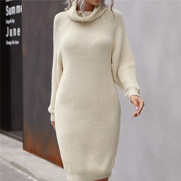 casual dresses fashion women autumn winter warm clothes turtleneck knitwear midi dress long sleeve solid color loose knit pullover white, Black;gray
casual dresses fashion women autumn winter warm clothes turtleneck knitwear midi dress long sleeve solid color loose knit pullover white, Black;gray