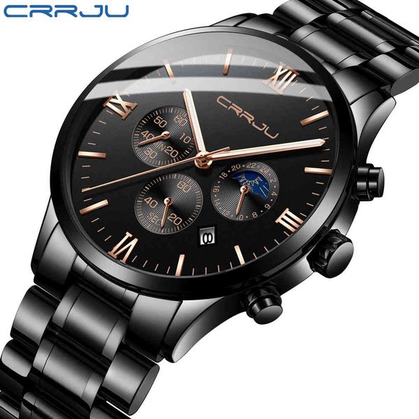 mens watches crrju luxury brand business chronograph wristwatch fashion waterproof luminous clock with moon phase 210517, Slivery;brown
mens watches crrju luxury brand business chronograph wristwatch fashion waterproof luminous clock with moon phase 210517, Slivery;brown