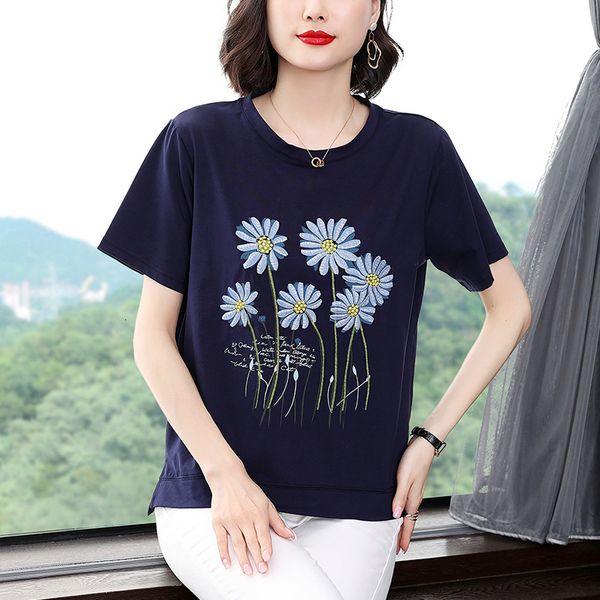 women's t-shirt shintimes t women plant flowers embroidery summer 2021 short sleeve loose tshirt woman korean clothes tee femme iszd, White
women's t-shirt shintimes t women plant flowers embroidery summer 2021 short sleeve loose tshirt woman korean clothes tee femme iszd, White