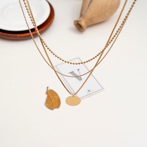 chokers wedding gift simple temperament net red multi-layer coin three-layer choker necklace female korean metal disc pendant, Golden;silver
chokers wedding gift simple temperament net red multi-layer coin three-layer choker necklace female korean metal disc pendant, Golden;silver