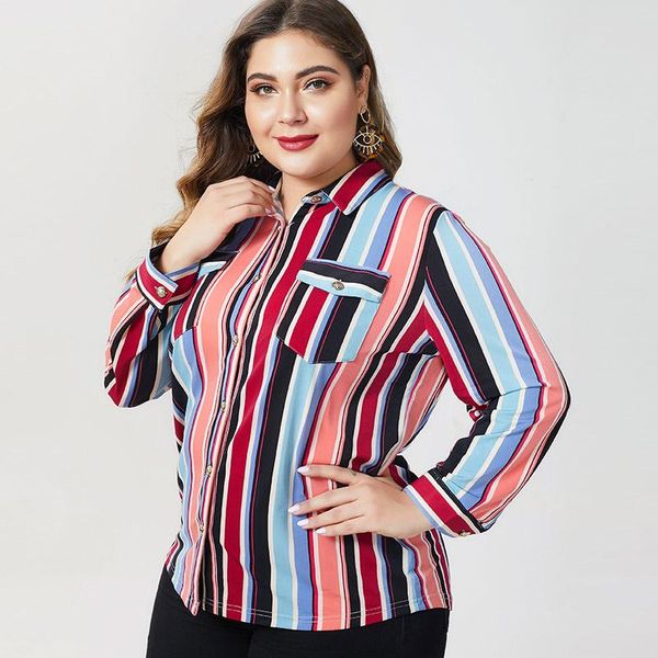plus size t-shirt 2021 autumn winter womens long sleeve and blouses fashion ladies femal vintage stripe multicolor shirts, Black
plus size t-shirt 2021 autumn winter womens long sleeve and blouses fashion ladies femal vintage stripe multicolor shirts, Black