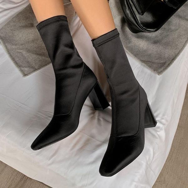 boots karin slik woman shoes square toe strange style heels slip-on autumn ankle, Black
boots karin slik woman shoes square toe strange style heels slip-on autumn ankle, Black