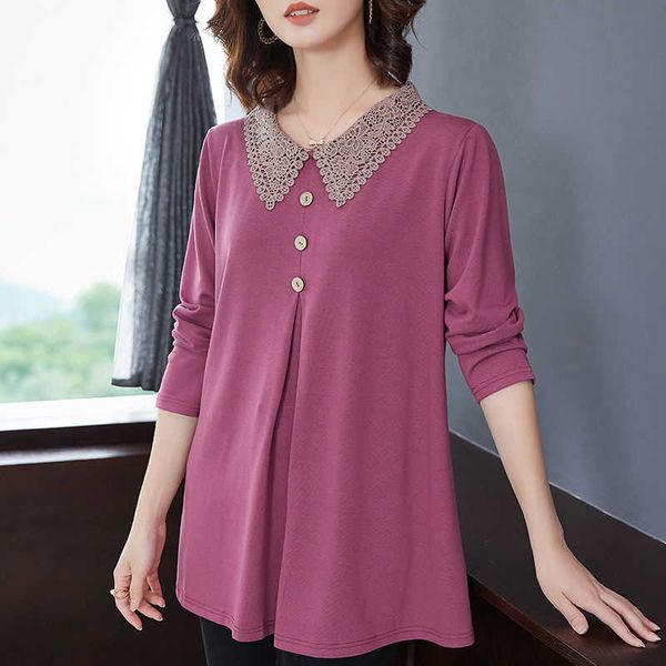 women's spring autumn style shirt peter pan collar solid color long sleeve button casual loose df3924 210609, White
women's spring autumn style shirt peter pan collar solid color long sleeve button casual loose df3924 210609, White