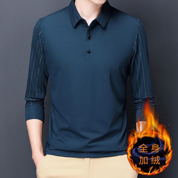 lapel winter solid warm color polo shirt young and middle-aged mens clothing fleece long sleeve t-shirt men, White;black
lapel winter solid warm color polo shirt young and middle-aged mens clothing fleece long sleeve t-shirt men, White;black