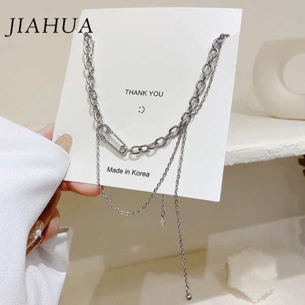 pendant necklaces 1pcs titanium steel double layer tassel paper clip necklace for women girls chain choker jewelry accessories party gifts, Silver
pendant necklaces 1pcs titanium steel double layer tassel paper clip necklace for women girls chain choker jewelry accessories party gifts, Silver