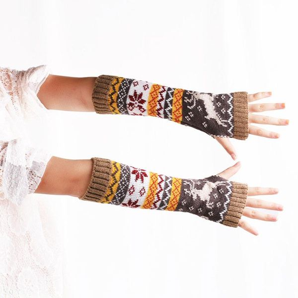 five fingers gloves fashion women arm warmers winter fingerless knitted mittens 32cm long casual deer/snowflake female, Blue;gray
five fingers gloves fashion women arm warmers winter fingerless knitted mittens 32cm long casual deer/snowflake female, Blue;gray