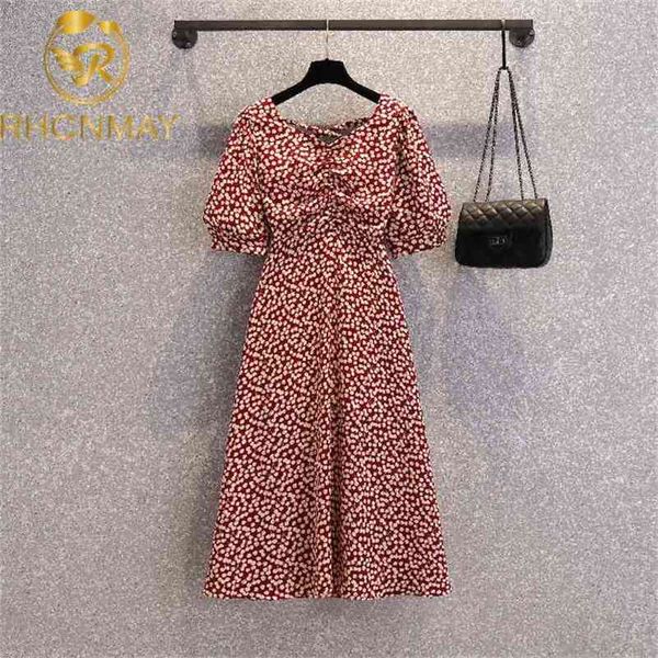 korea women dresses summer french sweet temperament female puff sleeves v-neck waisted gentle floral chiffon dress vestido 210506, Black;gray
korea women dresses summer french sweet temperament female puff sleeves v-neck waisted gentle floral chiffon dress vestido 210506, Black;gray