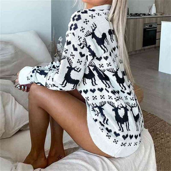 christmas pullover sweaters womens casual o neck long sleeve elk print knitted autumn winter loose white 210522
christmas pullover sweaters womens casual o neck long sleeve elk print knitted autumn winter loose white 210522