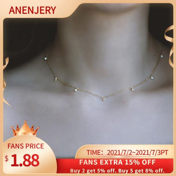 chains anenjery 925 sterling silver bling multi-zircon pendant necklace for women simple temperament choker korean niche accessories
chains anenjery 925 sterling silver bling multi-zircon pendant necklace for women simple temperament choker korean niche accessories