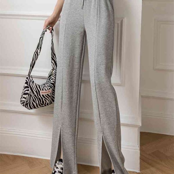 spring summer wide high waist leg pants straight split trousers loose sports mopping korean version 210507, Black;white
spring summer wide high waist leg pants straight split trousers loose sports mopping korean version 210507, Black;white