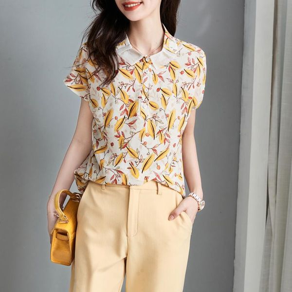 women's blouses & shirts chiffon shirt short-sleeved thin summer style loose beautiful western small floral top, White
women's blouses & shirts chiffon shirt short-sleeved thin summer style loose beautiful western small floral top, White