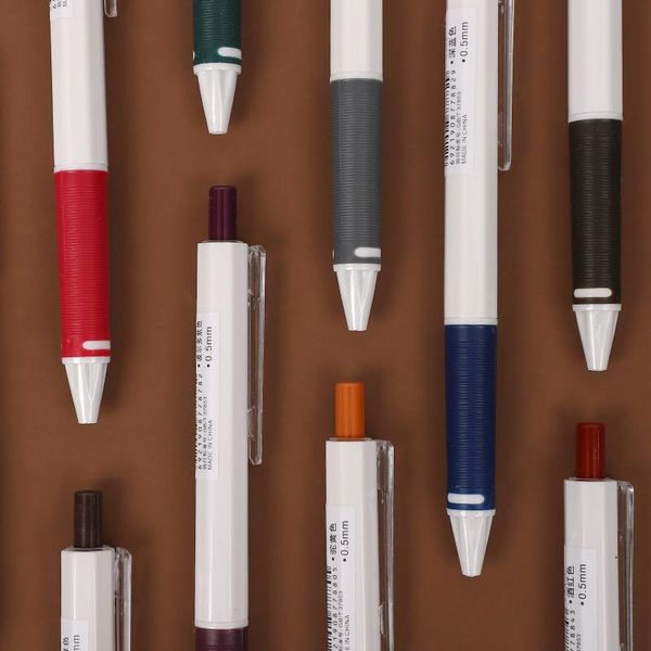 0.5mm retro dark color series press gel pen quick dry writing multicolor neutral stationery school office supplies pens
0.5mm retro dark color series press gel pen quick dry writing multicolor neutral stationery school office supplies pens
