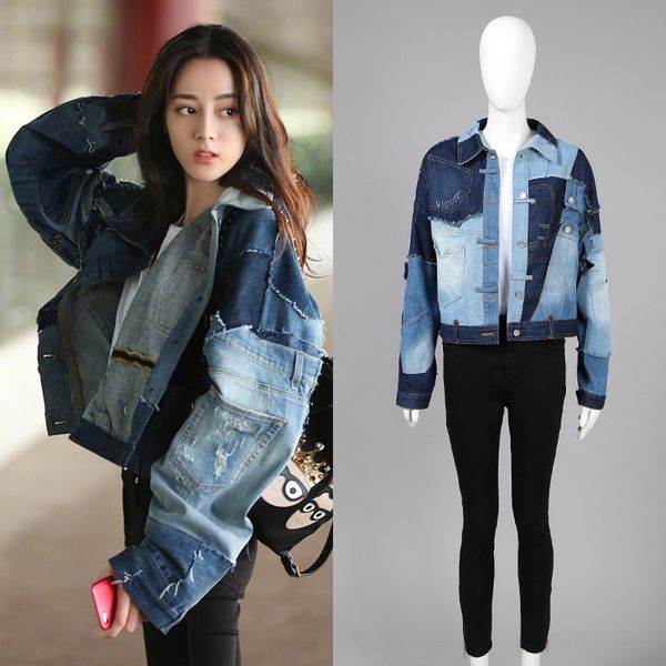 women's jackets fashion patchwork denim jacket women spring antumn style boyfriends jeans ladies basic coats streetwear l683 qgm4, Black;brown
women's jackets fashion patchwork denim jacket women spring antumn style boyfriends jeans ladies basic coats streetwear l683 qgm4, Black;brown