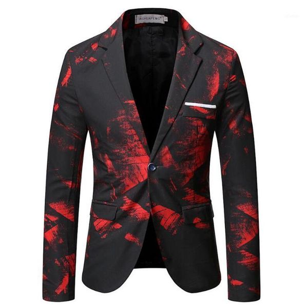 men's suits & blazers korean slim blazer men 2021spring fashion printed suit casual light business single button cocktail wedding man j, White;black
men's suits & blazers korean slim blazer men 2021spring fashion printed suit casual light business single button cocktail wedding man j, White;black