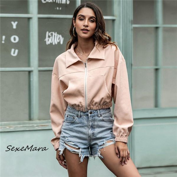 women's jackets casual korean style women 2021 autumn streetwear zipper lantern sleeves windbreaker, Black;brown
women's jackets casual korean style women 2021 autumn streetwear zipper lantern sleeves windbreaker, Black;brown