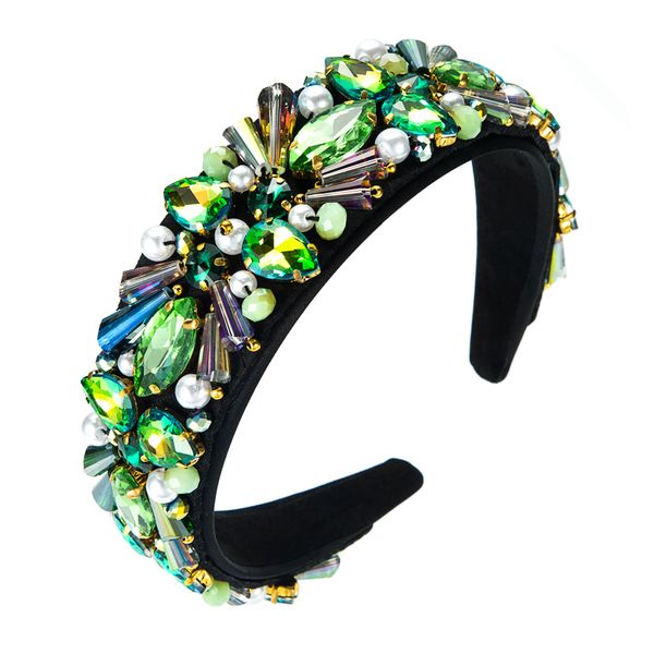 luxury multi color geometric crystal headband vintage hand made simulated pearl beaded hairband tiara crowns, Silver
luxury multi color geometric crystal headband vintage hand made simulated pearl beaded hairband tiara crowns, Silver