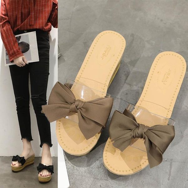 slippers slipper summer women wedge platform bow transparent beach pvc solid multi size 36- 40 drop #0319, Black
slippers slipper summer women wedge platform bow transparent beach pvc solid multi size 36- 40 drop #0319, Black