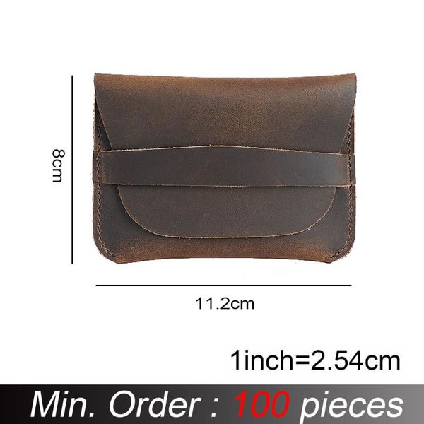 card holders 100 pieces / lot 10x8cm genuine leather credit id holder vintage business retro male coin purses wallets, Brown;gray
card holders 100 pieces / lot 10x8cm genuine leather credit id holder vintage business retro male coin purses wallets, Brown;gray