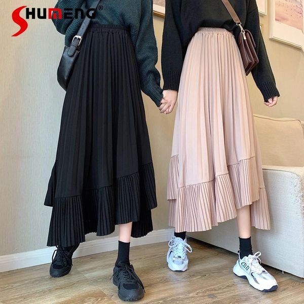 skirts 2021 spring fashion solid high waist women skirt irregular pleated elegant black a- line ladies summer long
skirts 2021 spring fashion solid high waist women skirt irregular pleated elegant black a- line ladies summer long
