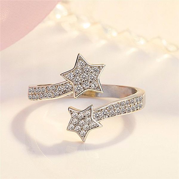 cluster rings exquisite women's pentagram ring crystal zircon iced out valentine's day gift fashion jewelry personality star, Golden;silver
cluster rings exquisite women's pentagram ring crystal zircon iced out valentine's day gift fashion jewelry personality star, Golden;silver